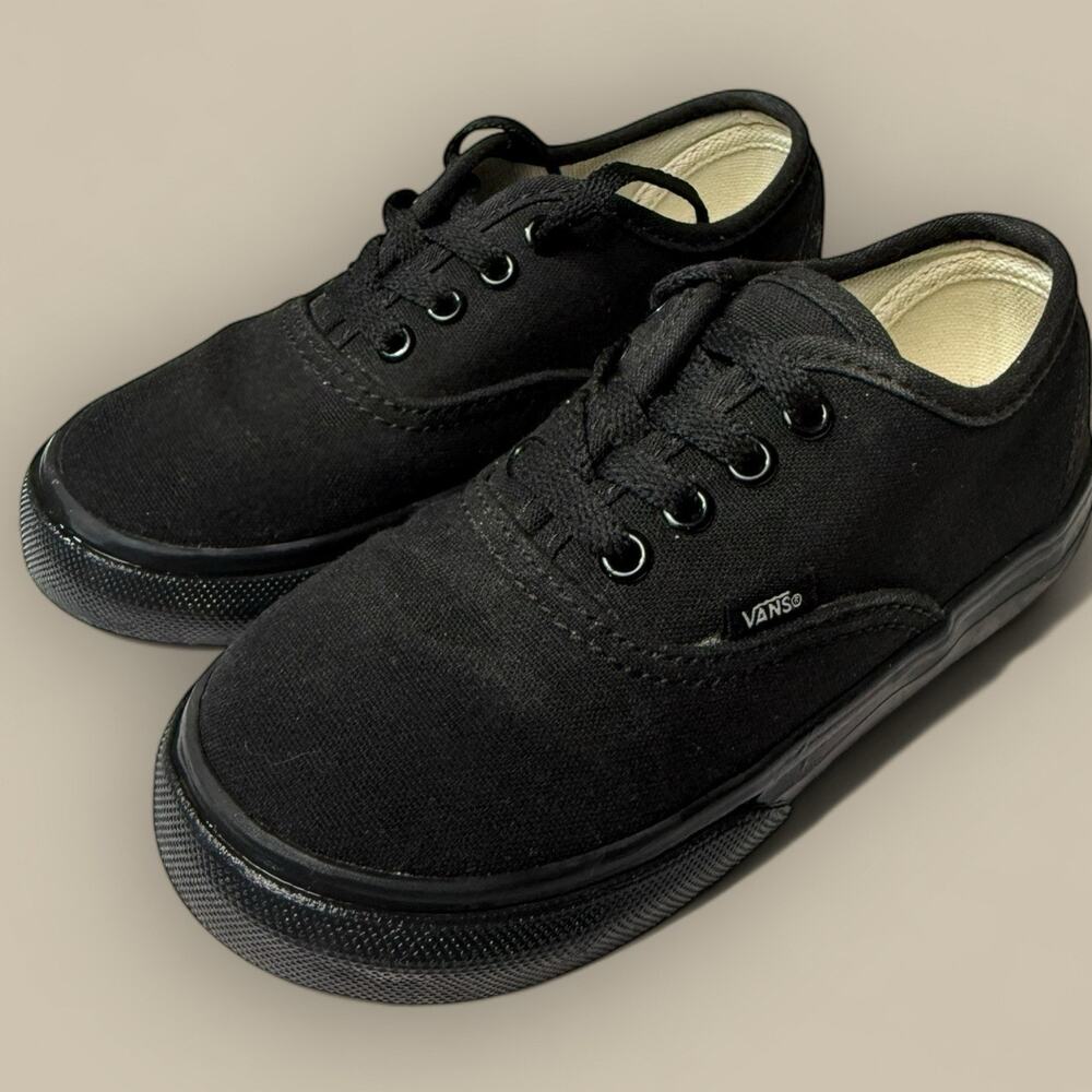 Vans Black Classic Toddler Little Kids Shoes Casual Sneakers Lace Up Sz 9 Skate